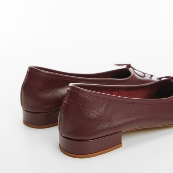 SOLD OUT • Burgundy leather ballet flats • Worn twice only - Picture 7 of 10